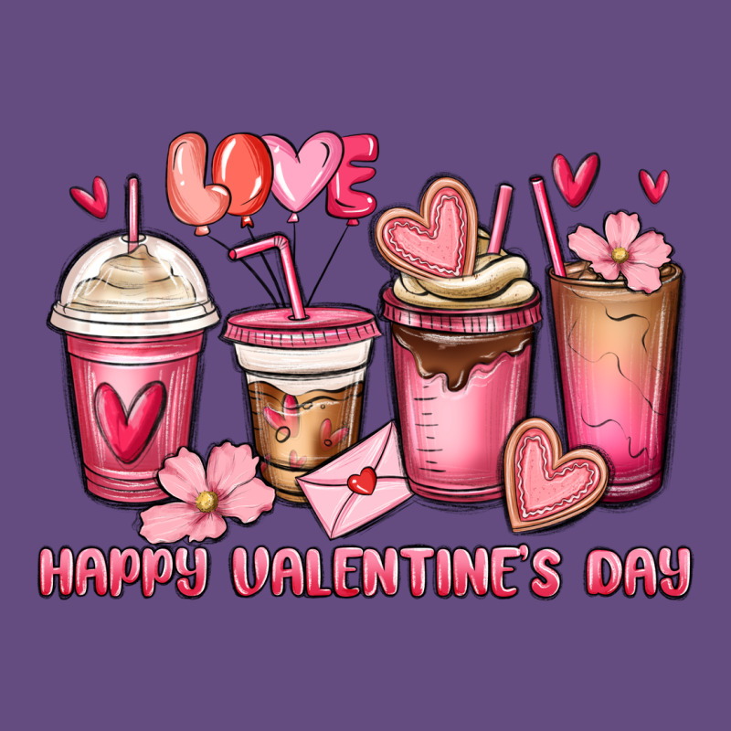 Happy Valentine's Day Coffee Cups Vintage Hoodie by MaliasSmallBusiness | Teevron