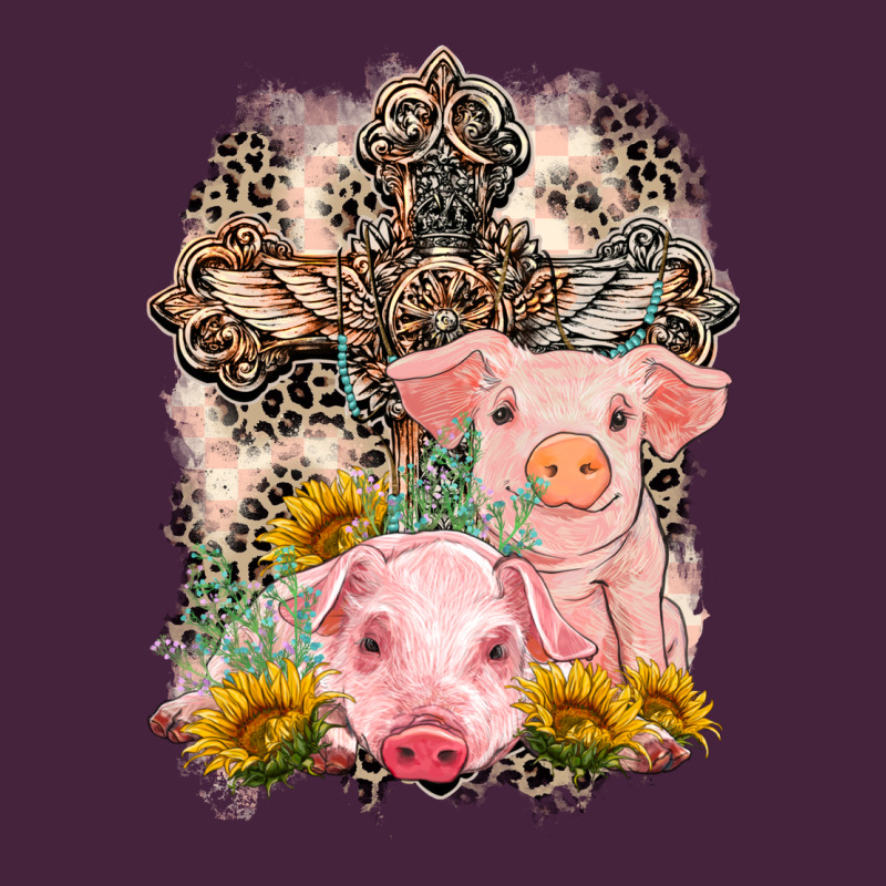 Western Pigs With Crosses Long Sleeve Tee by LillyAllenDesigns | Teevron