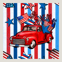 4th Of July Seamless Pattern Truck Heavy Core Tee | Teevron