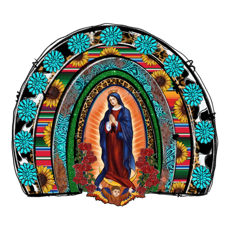 Lady Of Guadalupe Rainbow Ladies Tee by RanaPortraitStore | Teevron