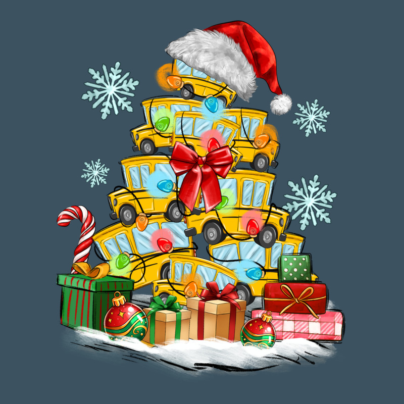 Christmas Tree With School Bus Urban Heavy Tee by MaliasSmallBusiness | Teevron