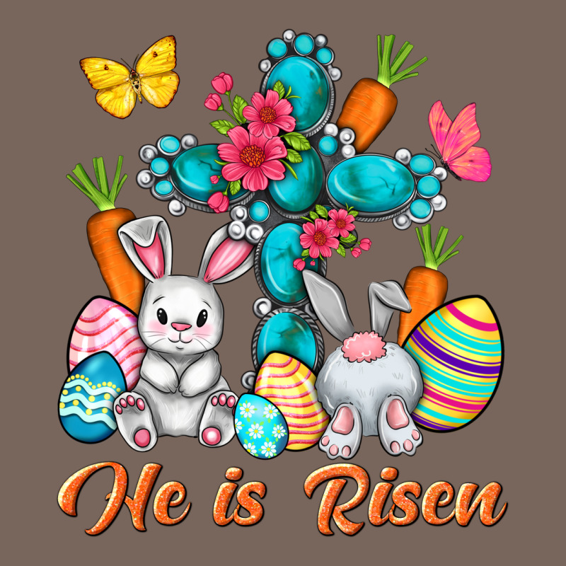 He Is Risen With Cross Easter Day Premium Hoodie by HowdyJamesFarm | Teevron