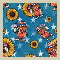 4th Of July Sunflowers Hotdog Seamless Pattern Heavy Core Tee | Teevron