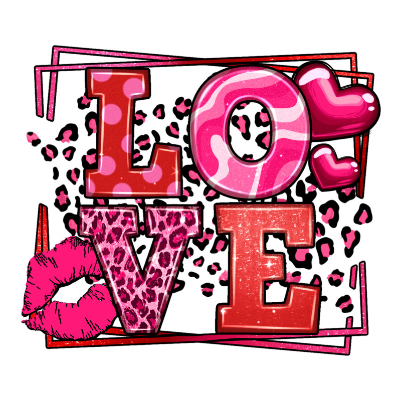 Love Valentine's Day Leopard Frame Long Sleeve Tee by LillyAllenDesigns | Teevron