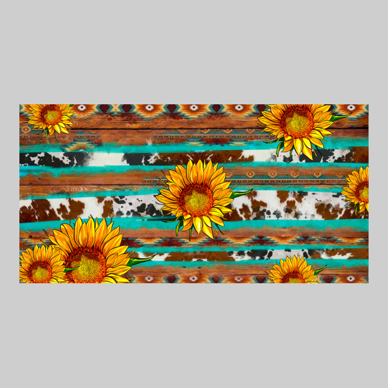 Aztec Sunflower Cowhide License Plate Premium Tee by Artiststas | Teevron
