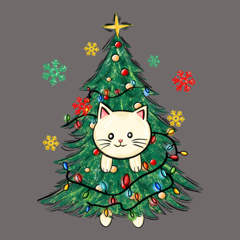 Christmas Tree Cat Urban Heavy Tee by MaliasSmallBusiness | Teevron