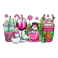 pink christmas snowman coffee cups | Teevron