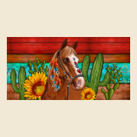 Aztec Horse Cactus And Sunflowers License Plate Template Premium Tee | Teevron