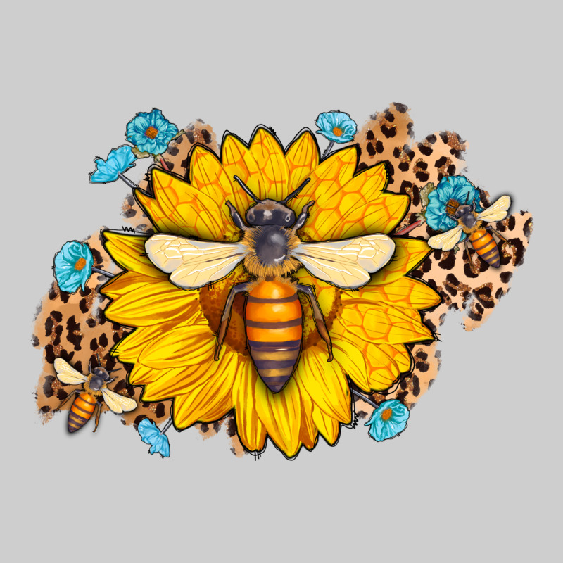 Bee Sunflower Leopard Premium Tee by AdoDesignShop | Teevron