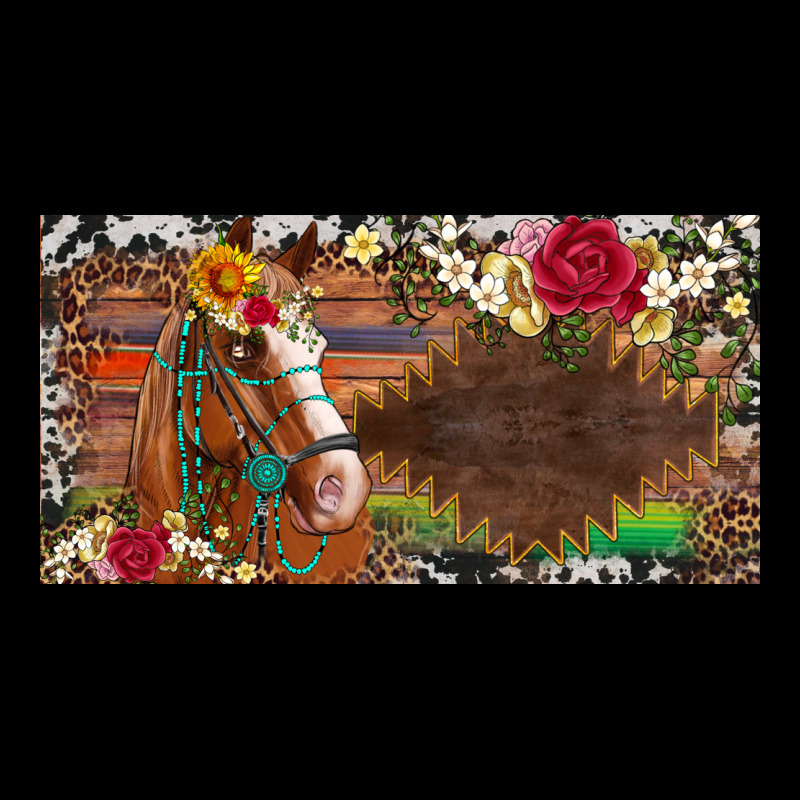 Western Turquoise Gemstone Horse Cowhide Leopard Floral Background Lic Premium Tee by Artiststas | Teevron