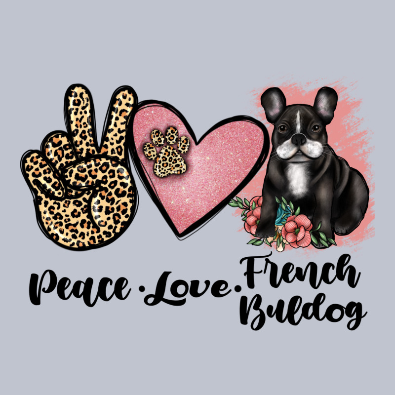 Peace Love French Bulldog Premium Hoodie by JahusDesignShop | Teevron