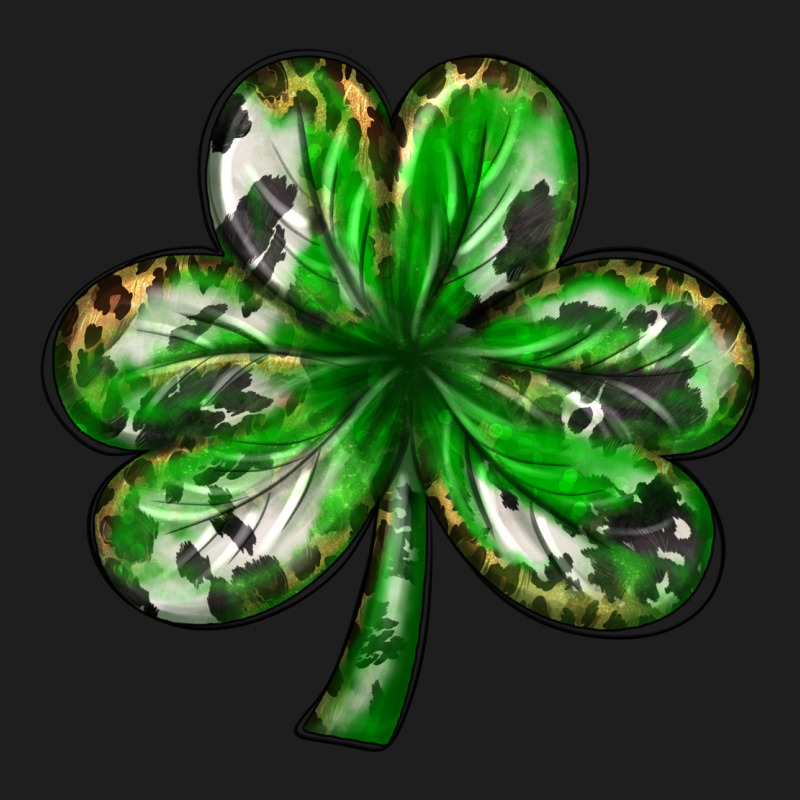 Shamrock With Leopard And Cowhide St. Patricks Day Heavyweight Hoodie by HowdyJamesFarm | Teevron