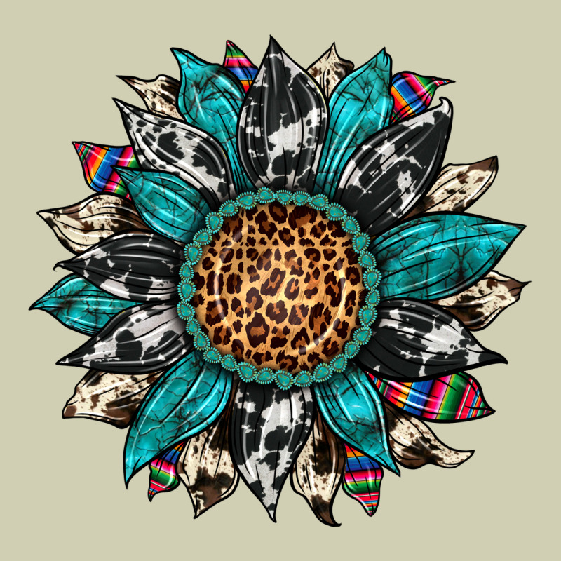 Cowhide Leopard Serape Gemstone  Sunflower Heavy Core Tee by Artiststas | Teevron