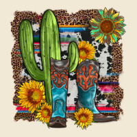 Western Cactus With Cowboy Boots And Sunflowers Premium Tee | Teevron