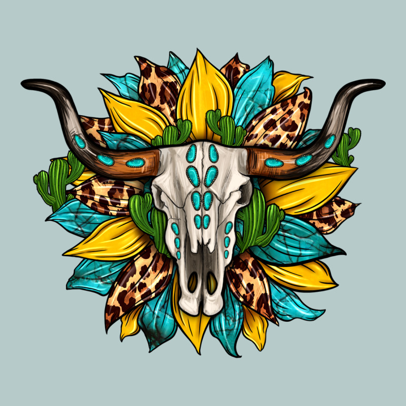 Bull Skull Gemstone Cactus Leopard Sunflower Heavy Core Tee by Artiststas | Teevron