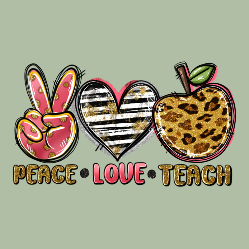 Peace Love Teach Urban Heavy Tee by NancyCooperArtShop | Teevron