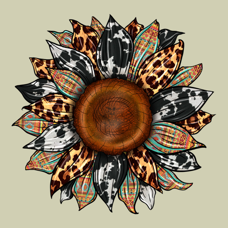 Cowhide Leopard Aztec Sunflower Heavy Core Tee by Artiststas | Teevron
