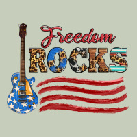 Freedom Rocks With Guitar Ladies Tee | Teevron