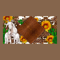 Baby Goats And Sunflower And Cactus With Cowhide License Plate Premium Tee | Teevron