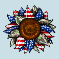 Sunflower American Flag Ladies Tee | Teevron