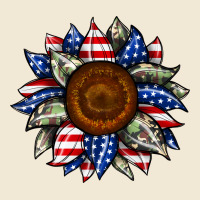 Sunflower American Flag Ladies Tee | Teevron