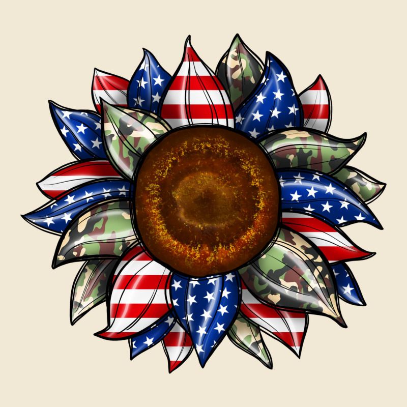 Sunflower American Flag Ladies Tee by JahusDesignShop | Teevron