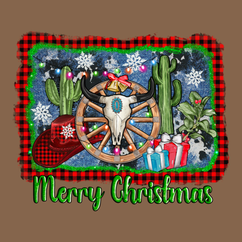 Merry Christmas Western Bull Skull Premium Tee by AdoDesignShop | Teevron