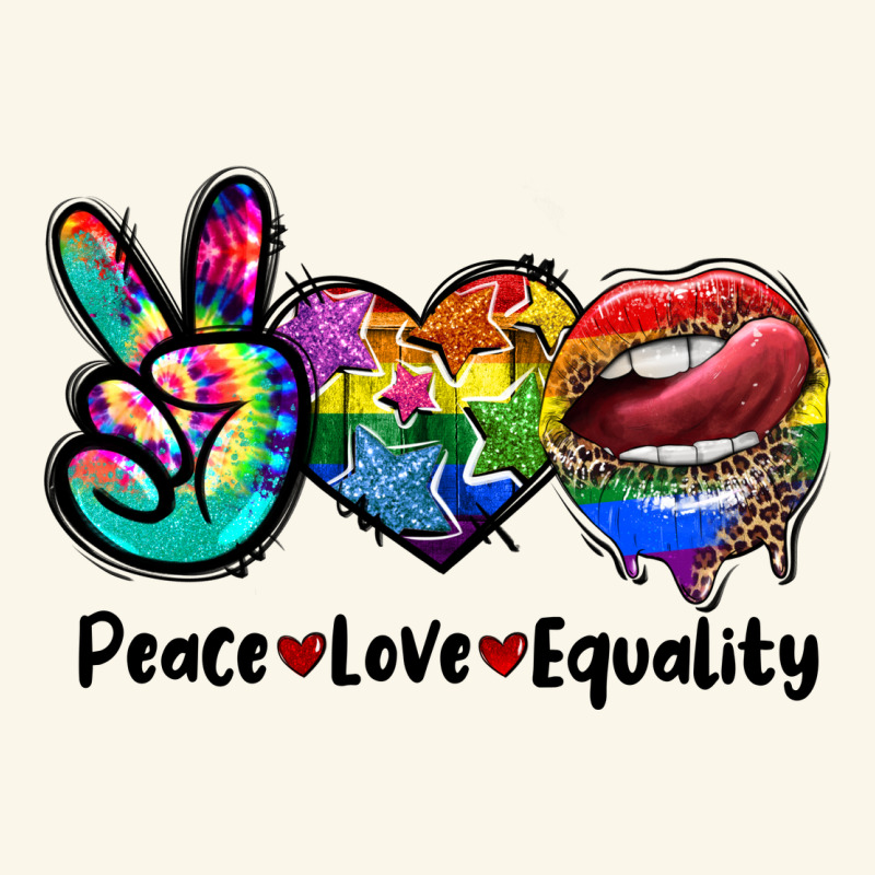 Peace Love Equality Lgbt+ Premium Hoodie by CowGirlArtShop | Teevron