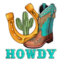 howdy turquoise cowboy boots horseshoe | Teevron