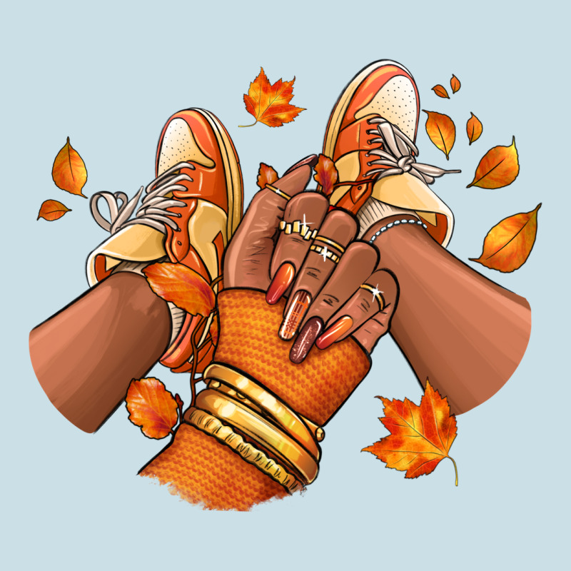 Black Girl Fall Sneakers Ladies Tee by RanaPortraitStore | Teevron