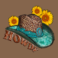 Howdy Leopard Tooled Leather Hat Premium Tee | Teevron