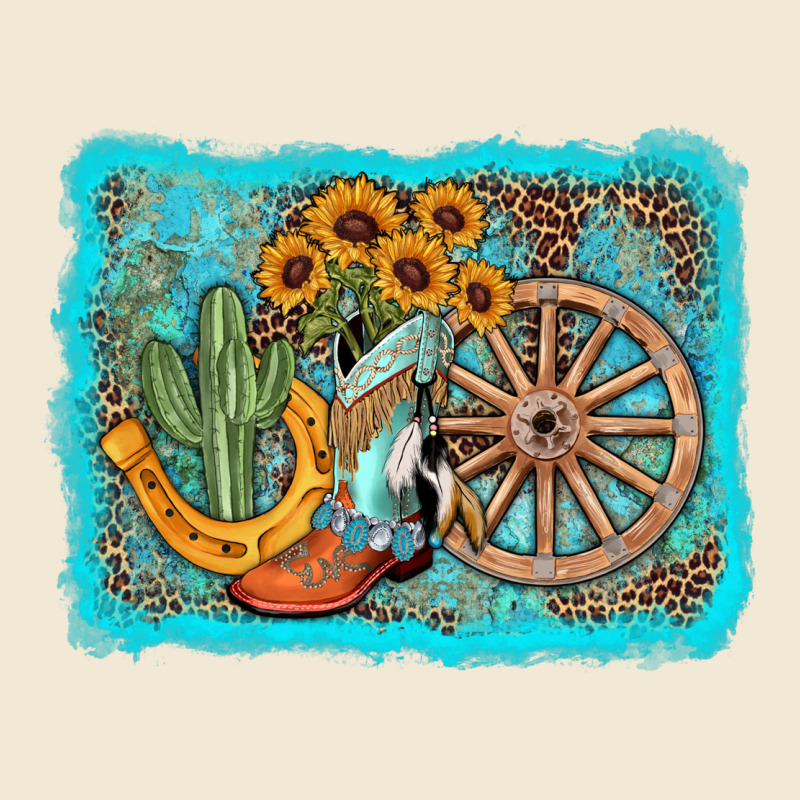 Western Wooden Wheel Cowboy Boots Premium Tee by AdoDesignShop | Teevron