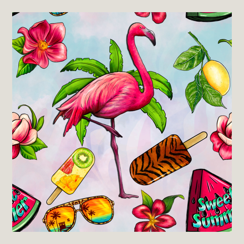 Sweet Summer Flamingo Seamless Pattern Heavy Core Tee by BundleAndBundleShop | Teevron