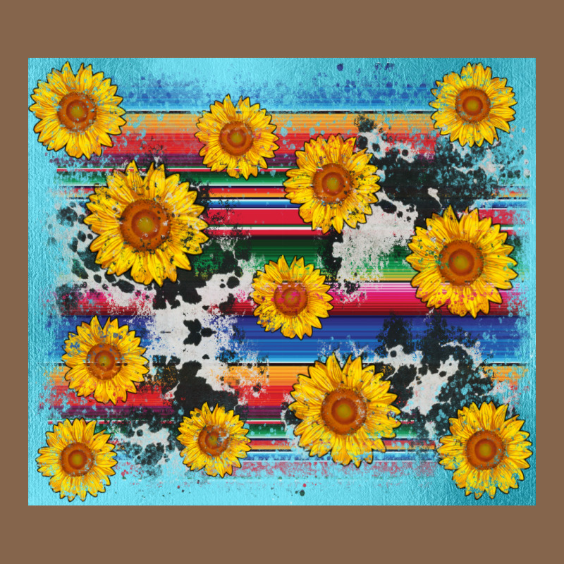 Serape Cowhide Sunflower Premium Tee by AdoDesignShop | Teevron