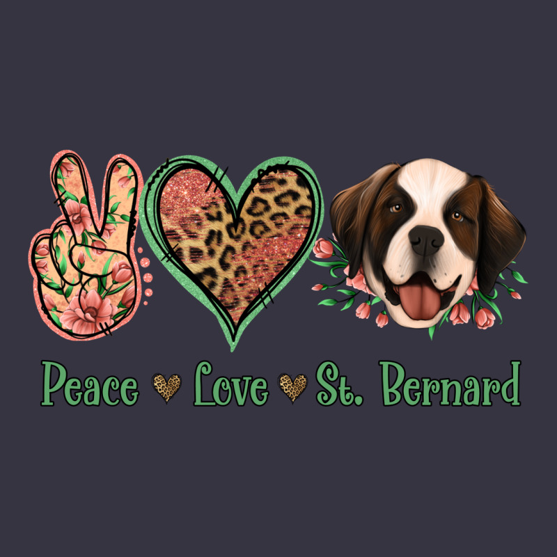 Peace Love St. Bernard Vintage Hoodie by Jasminsmagicworld | Teevron