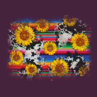 Serape Cowhide Sunflower Background Premium Tee | Teevron
