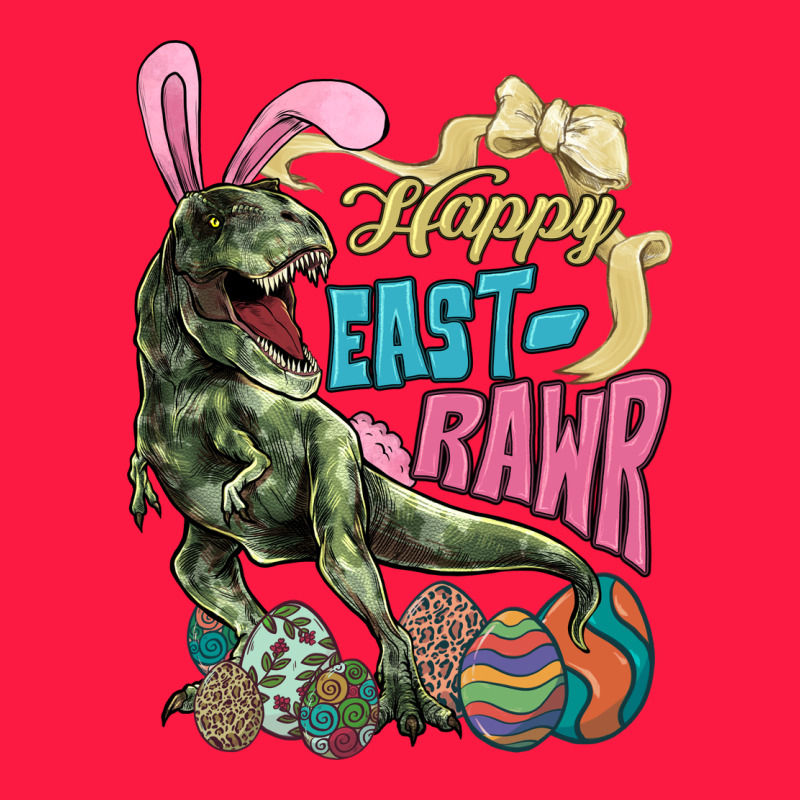 Happy Easter Day T-rex Zipper Hoodie by HowdyJamesFarm | Teevron