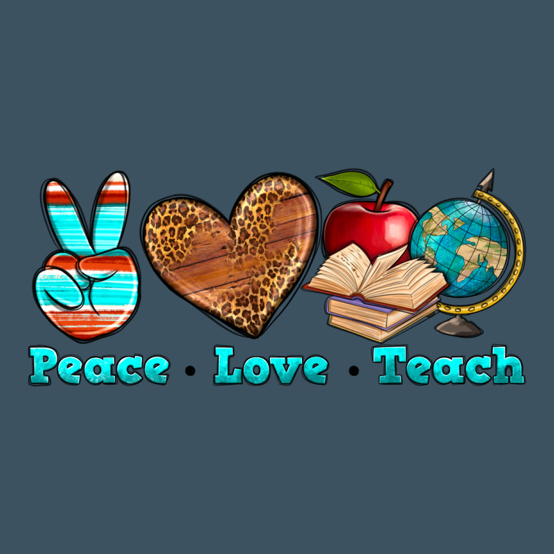 Peace Love Teach Urban Heavy Tee by NancyCooperArtShop | Teevron