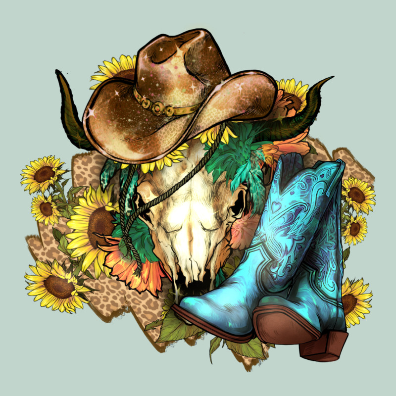 Cow Skull Cowboy Boots Hats Sunflowers Zipper Hoodie by HowdyJamesFarm | Teevron
