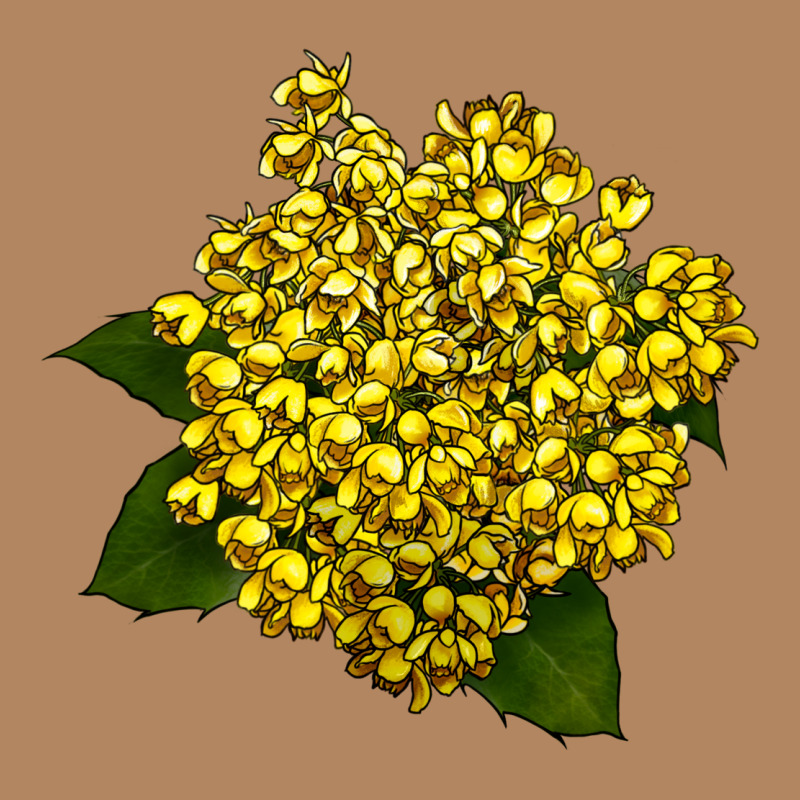 Oregon Grape Flower Illustrations Long Sleeve Tee by LillyAllenDesigns | Teevron