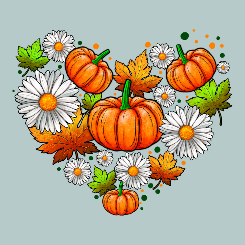 Pumpkin And Daisies Heavy Core Tee by AdoDesignShop | Teevron