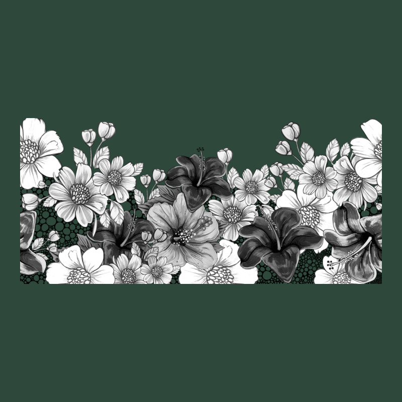 Black And White Floral Zipper Hoodie by TumblerDesignByShophia | Teevron