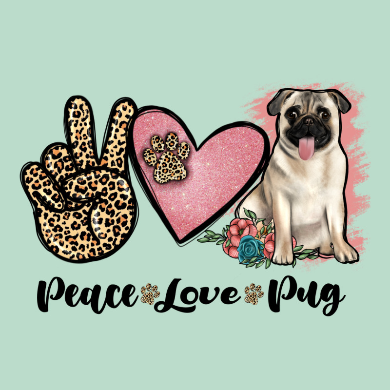 Peace Love Pug Premium Hoodie by JahusDesignShop | Teevron