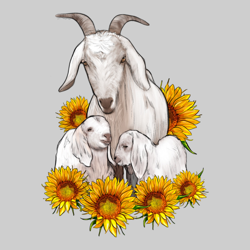Goat Family With Sunflowers Premium Tee by Artiststas | Teevron