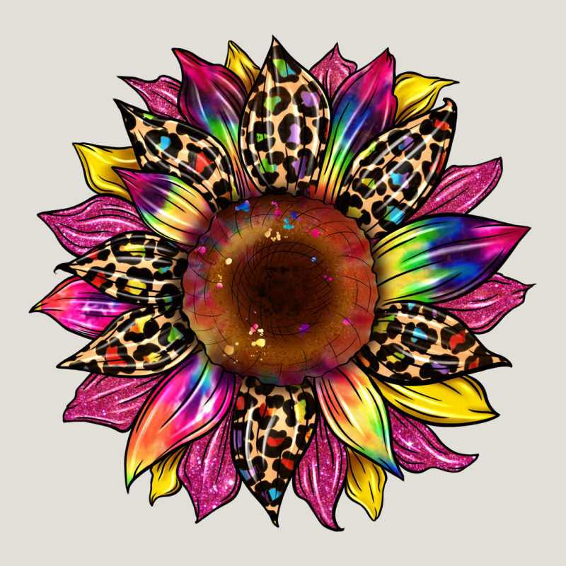 Tie Dye Leopard Sunflower Heavy Core Tee by Artiststas | Teevron