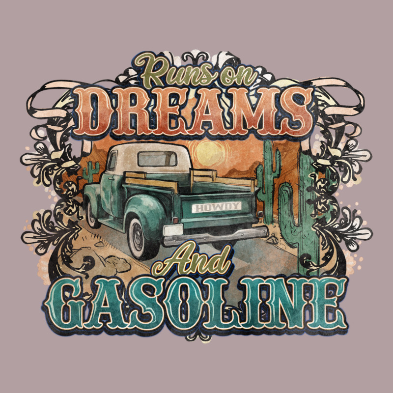 Runs On Dreams And Gasoline Truck Western Vintage Hoodie by NancyCooperArtShop | Teevron