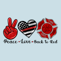 Peace Love Back To Red Ladies Tee | Teevron