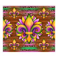 mardi gras sunflowers fleur, de lis glitter leopard background | Teevron
