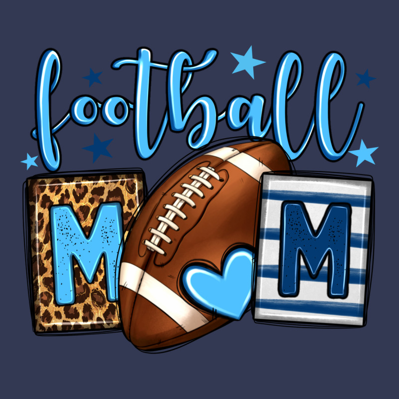 Football Mom Blue Team Color  Mother's Day Heavyweight Hoodie by HowdyJamesFarm | Teevron