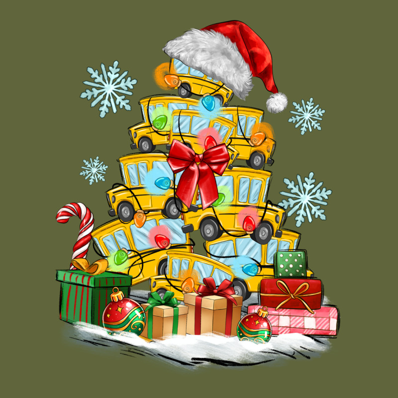 Christmas Tree With School Bus Classic Tee by MaliasSmallBusiness | Teevron